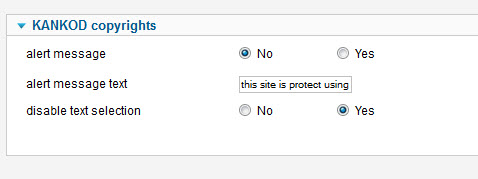 Настройка модуля KANKOD Copyrights